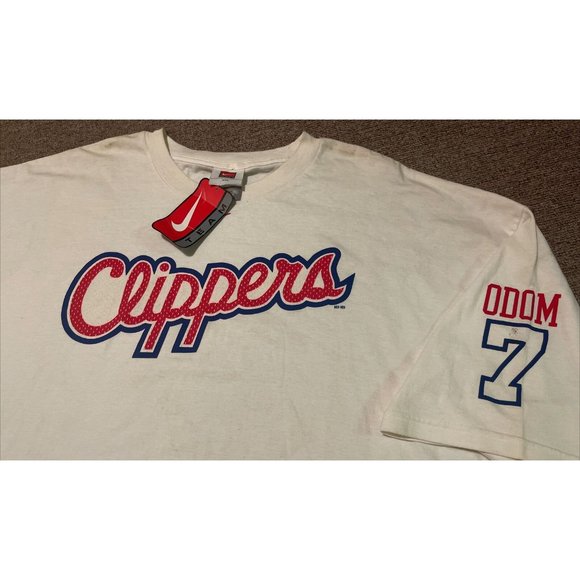 Vintage 2001 3XL Nike Team Lamar Odom LA Los Angeles Clippers NBA T-Shirt NWT - Picture 3 of 11